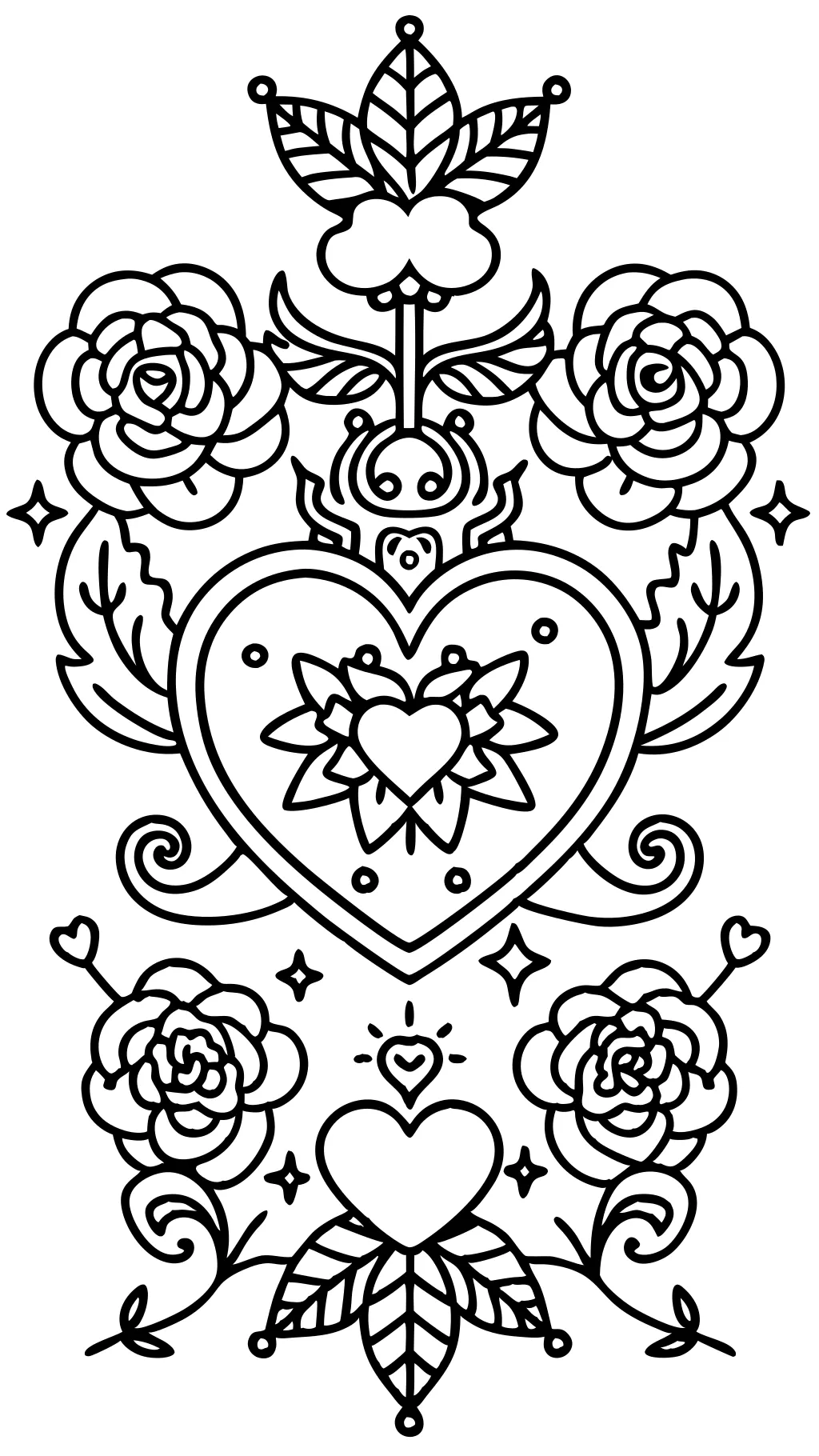 coloriages de la Saint-Valentin pour adultes